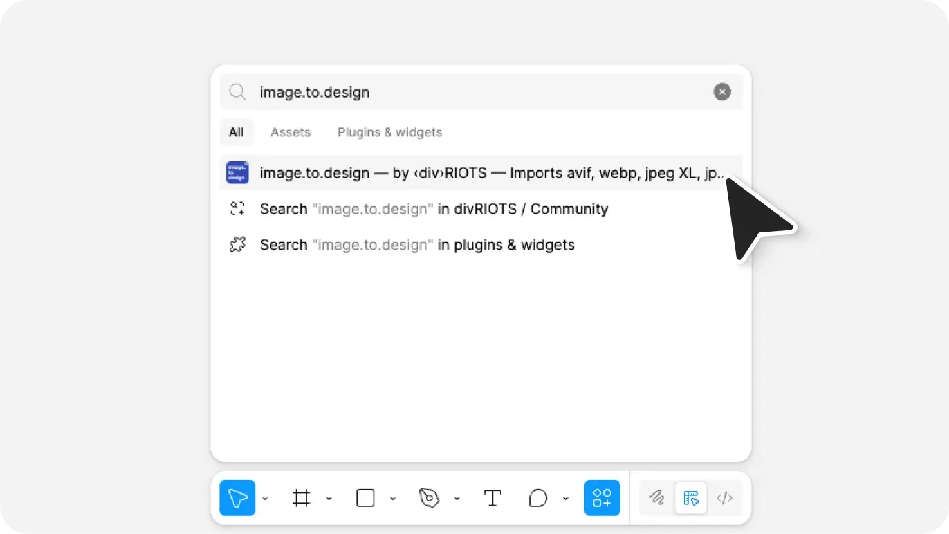 image.to.design plugin window in Figma