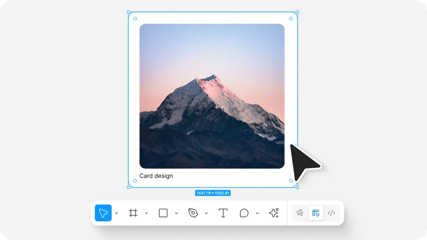 AVIF image imported on the Figma canvas