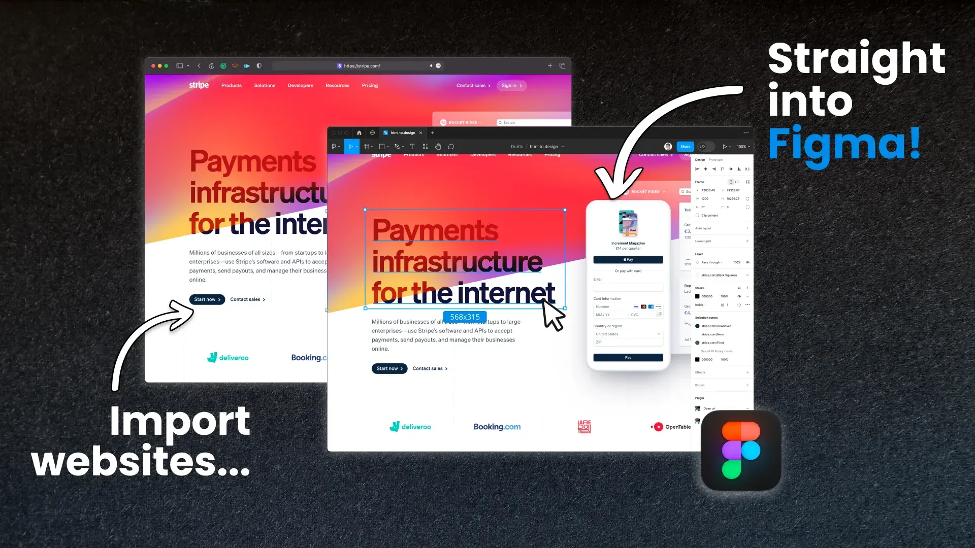 Screenshot of a live website converted into editable Figma designs.