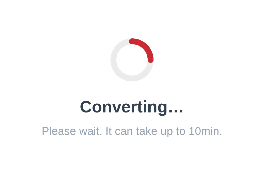 A “Converting…” spinner.
