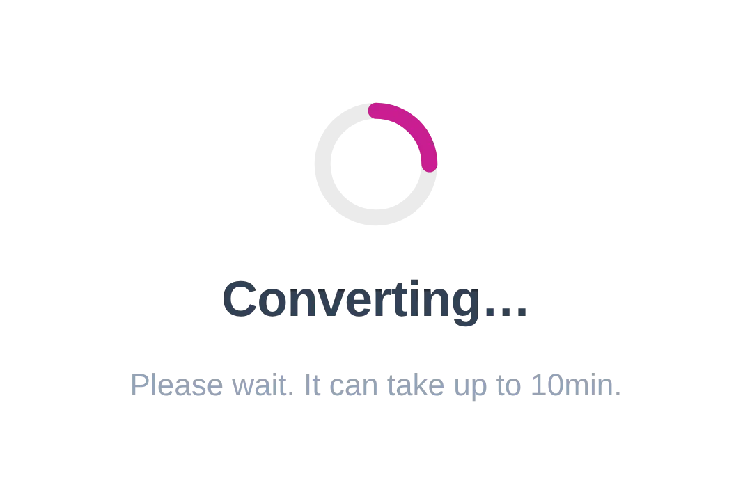 A “Converting…” spinner.
