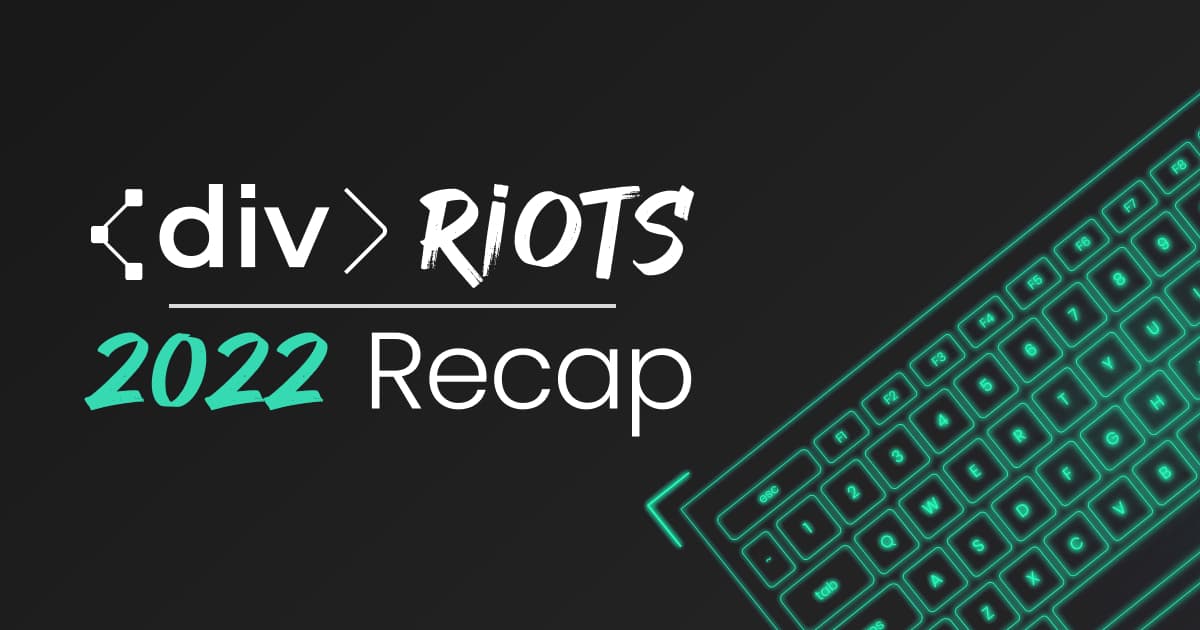 Keyboard and title ‹div›RIOTS 2022 recap
