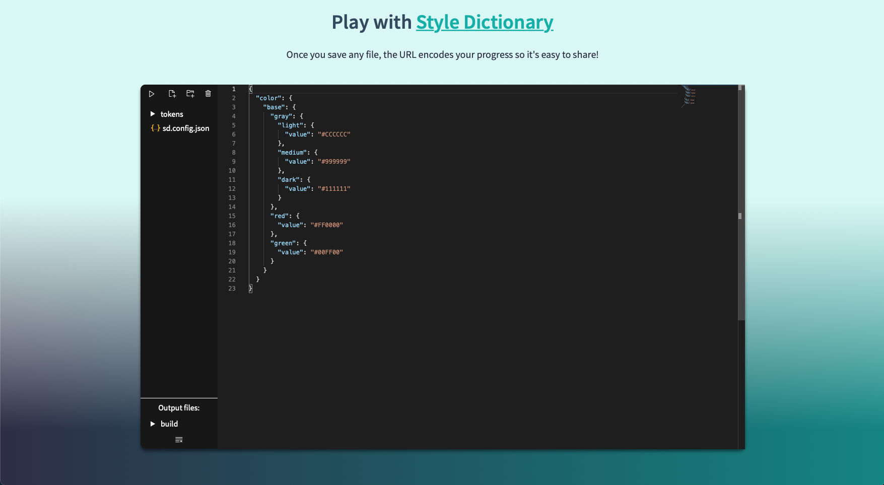 style-dictionary-play screenshot