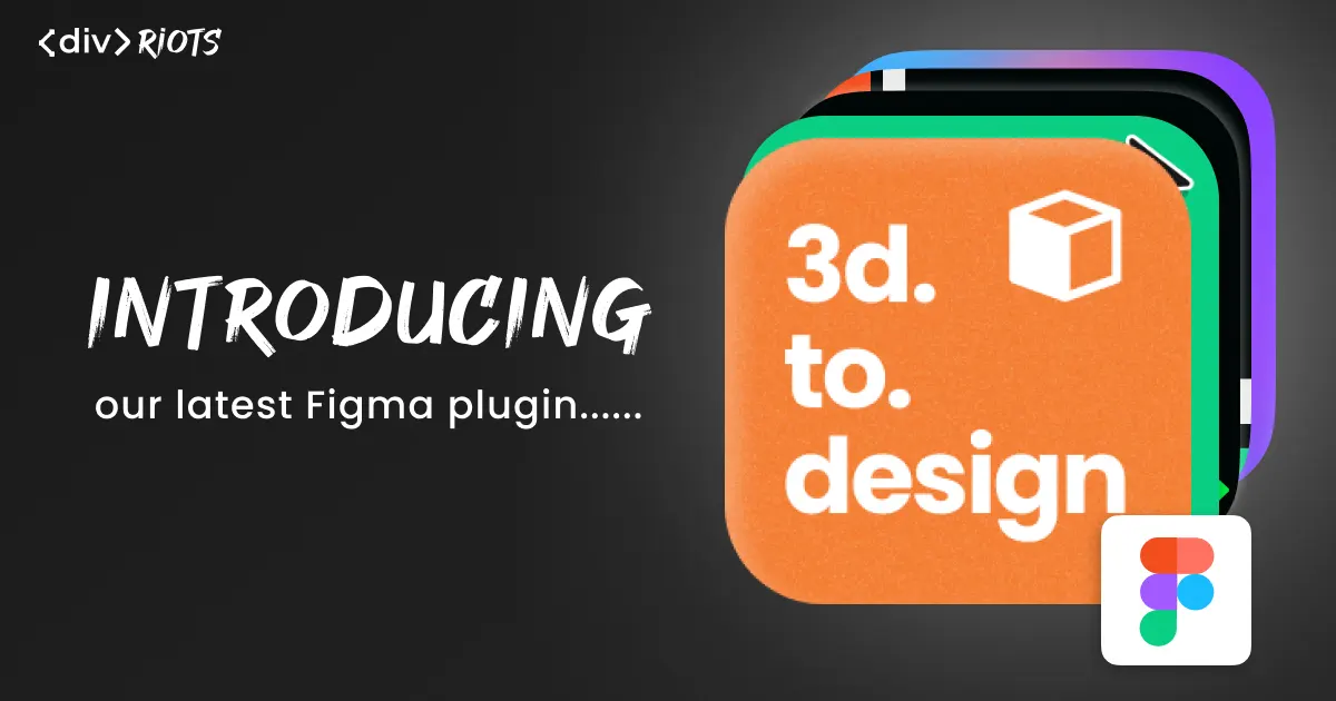 3d.to.design logo and title 'Introducing our latest Figma plugin'