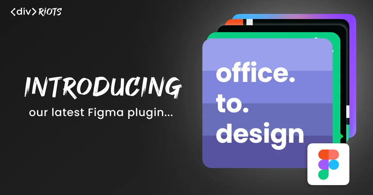 office.to.design logo on a black background and the title Introducing our latest plugin.