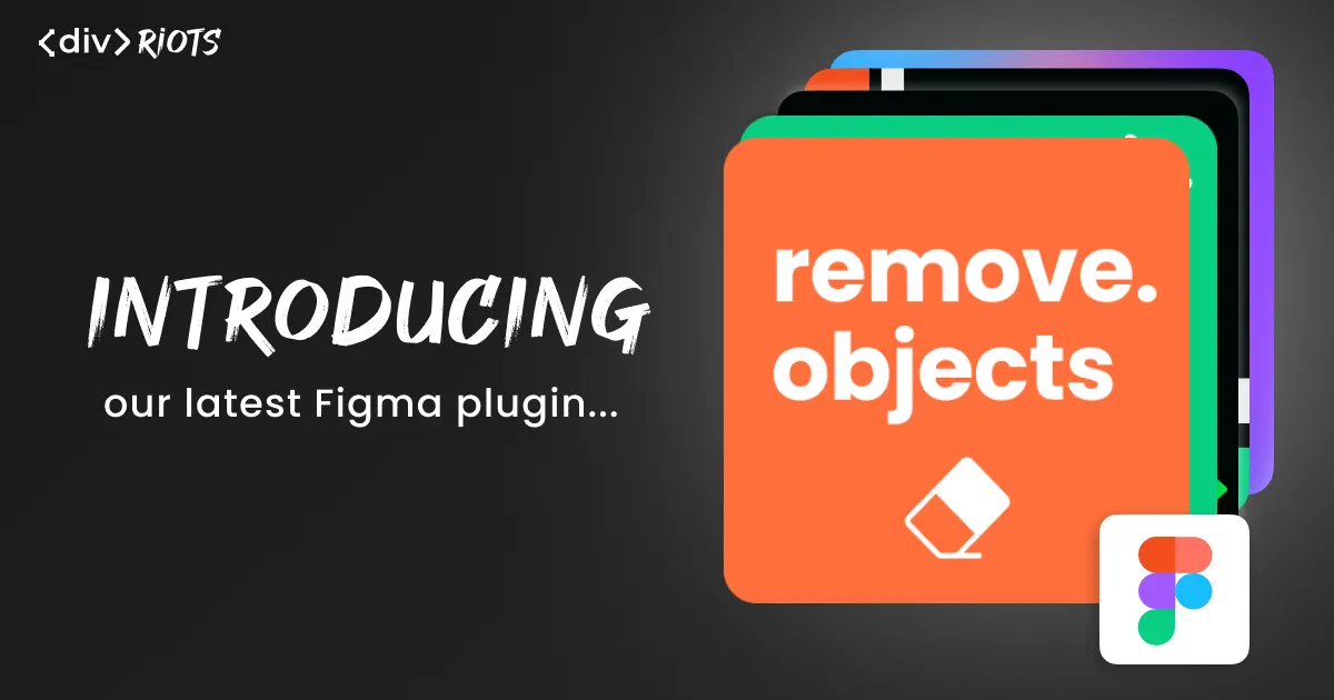 Remove Objects logo on a black background and the title Introducing our latest plugin.