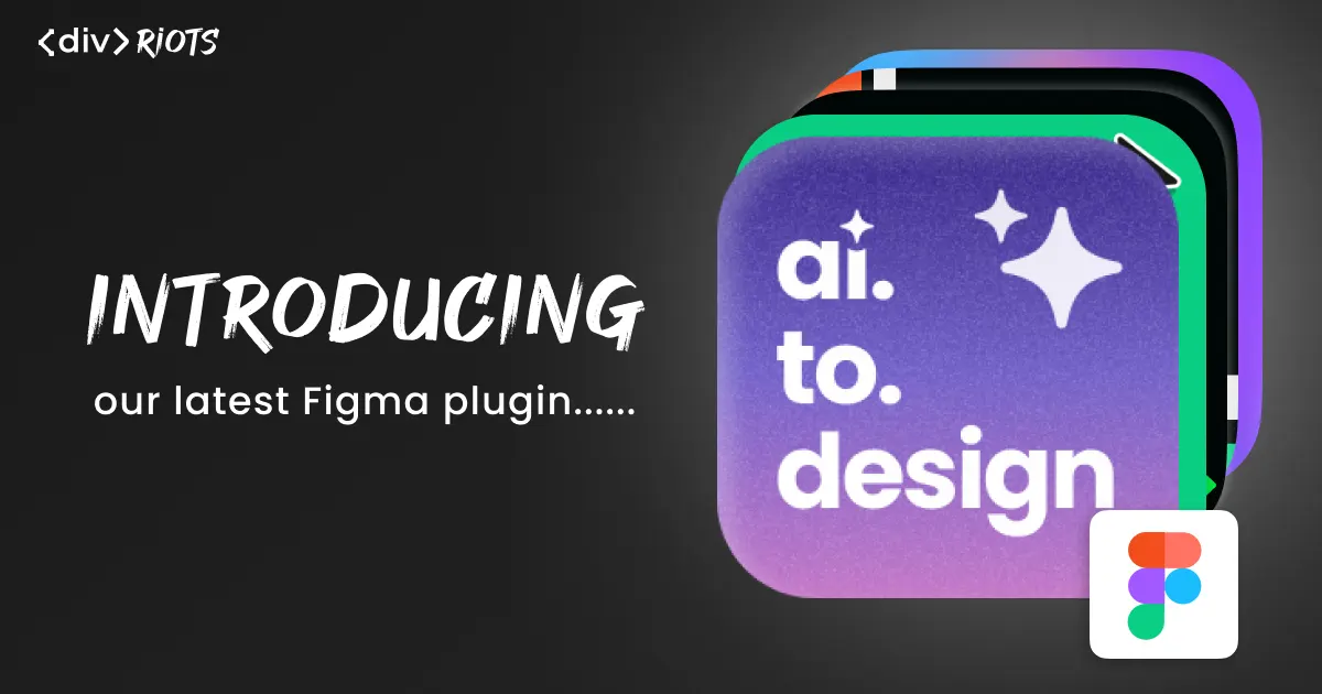ai.to.design logo and title 'Introducing our latest Figma plugin'