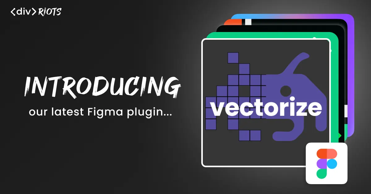 Vectorize logo on a black background and the title Introducing our latest plugin.