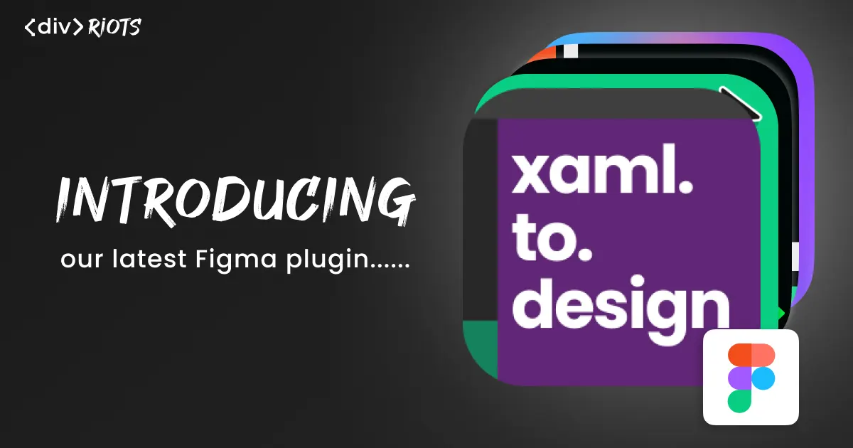xaml.to.design logo and title 'Introducing our latest Figma plugin'