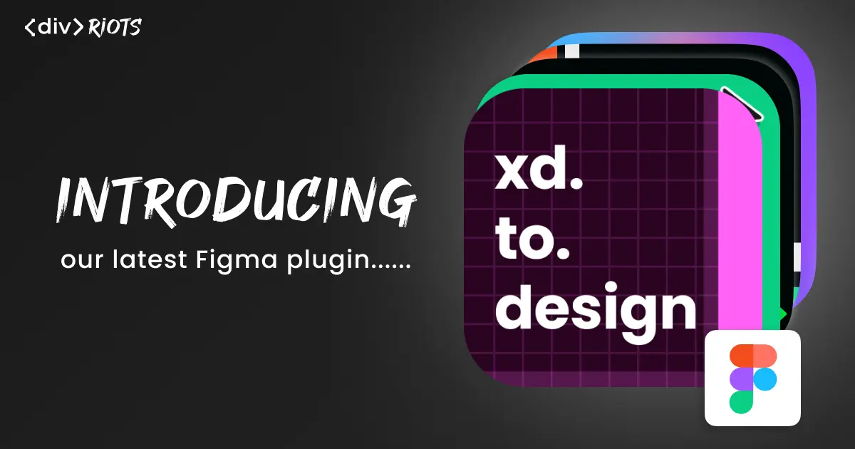 xd.to.design logo and title 'Introducing our latest Figma plugin.'