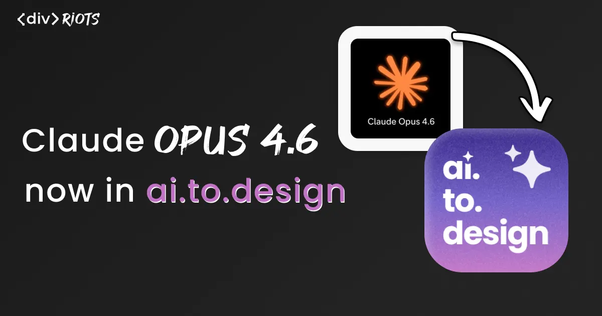 Claude Opus 4.6 logo and ai.to.design logo.