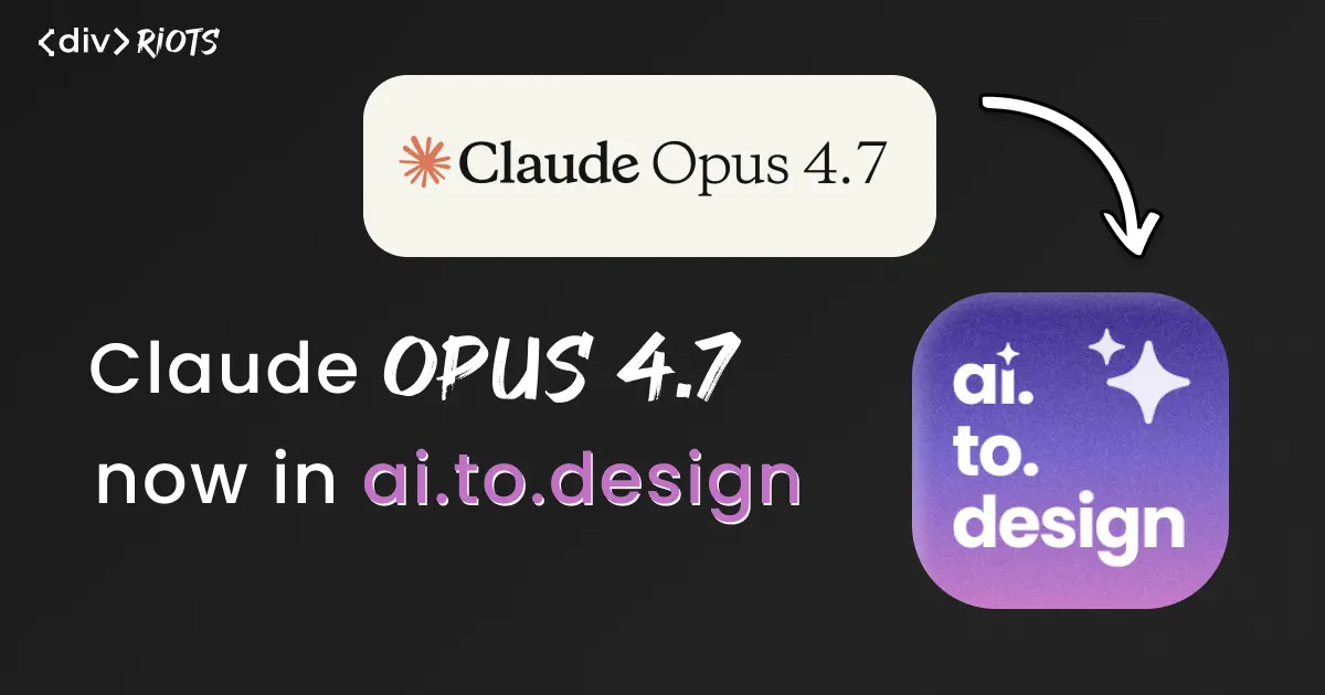 Claude Opus 4.7 logo and divRIOTS logo
